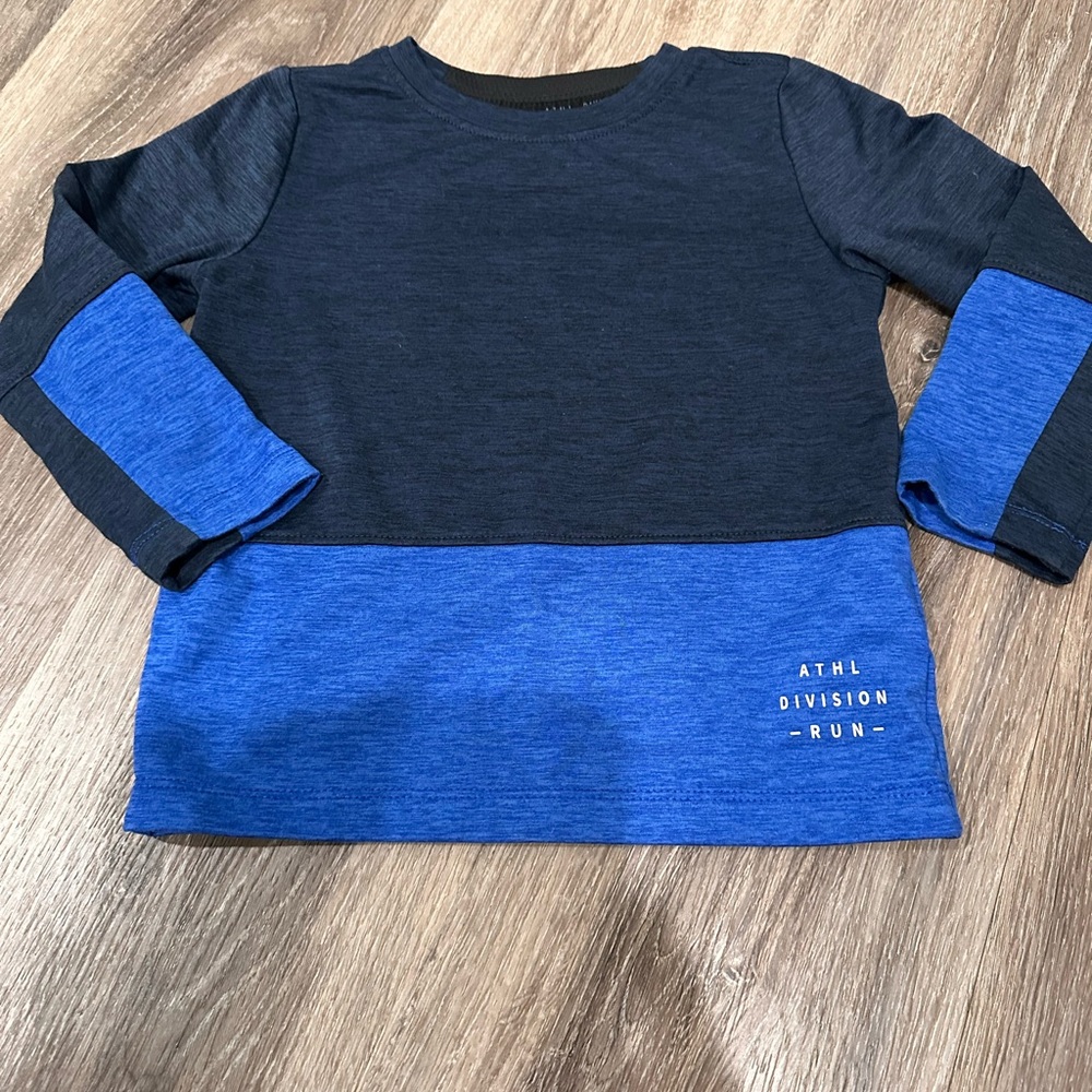 Athletic Works Navy and Royal Blue Long Sleeve Tee